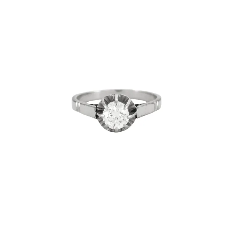 Bague Solitaire Or gris Diamant 0.53ct sold by 58 Facettes