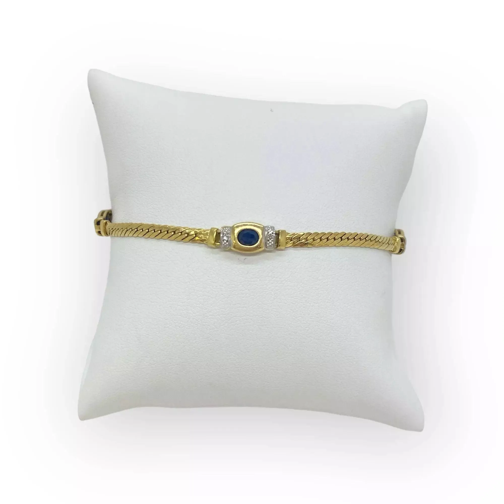 Bracelet 2 ors saphirs et diamants sold by 58 Facettes product image thumbnail 3