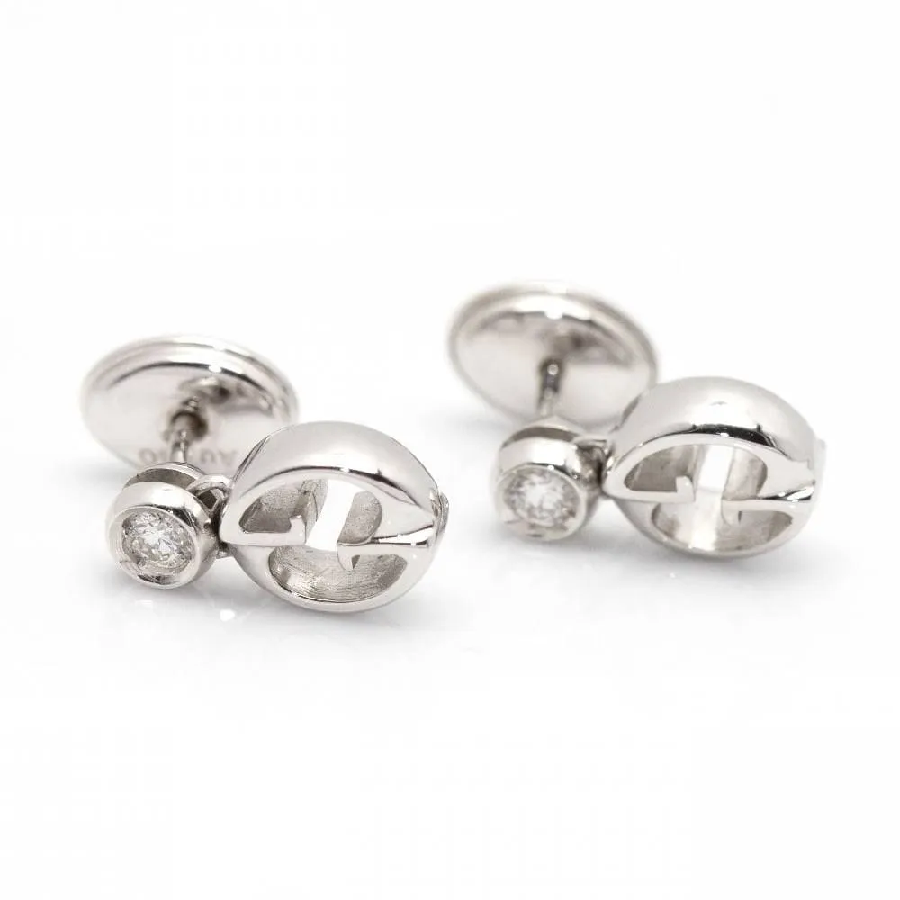 GUCCI - Boucles d'oreilles "1973" Or blanc Diamants sold by 58 Facettes