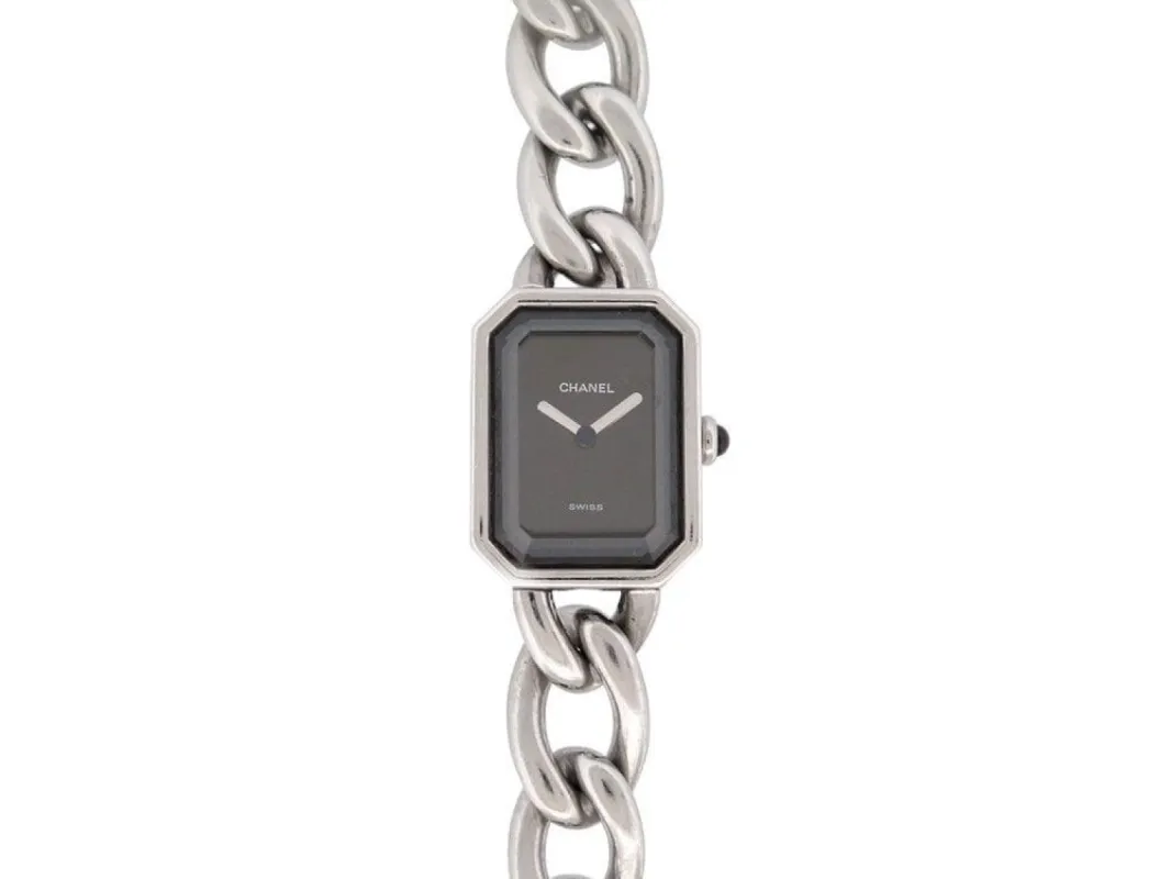 vintage montre CHANEL premiere chaine gourmette gm quartz made by 58 Facettes