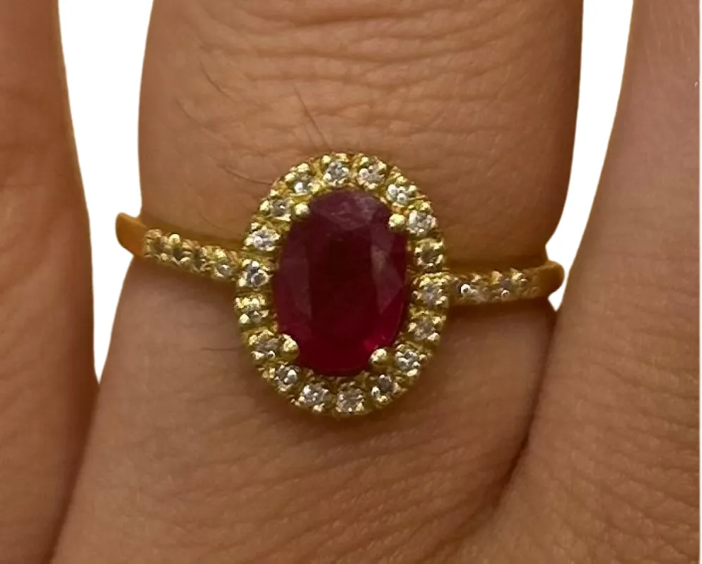 Solitaire or jaune rubis sold by 58 Facettes