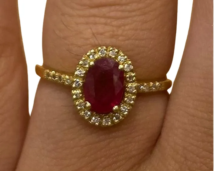 Solitaire or jaune rubis sold by 58 Facettes