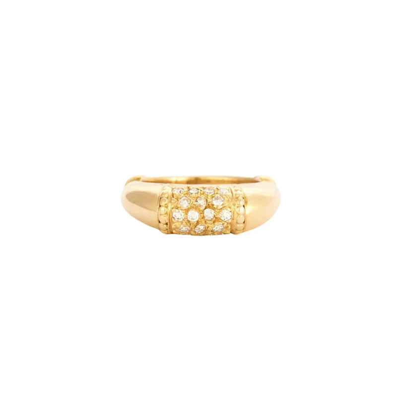 Bague diamants jonc or jaune sold by 58 Facettes