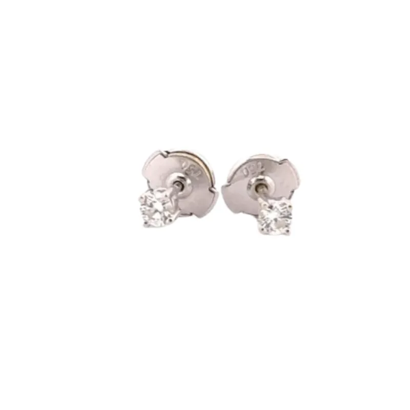 Puces d'oreilles or blanc diamants sold by 58 Facettes
