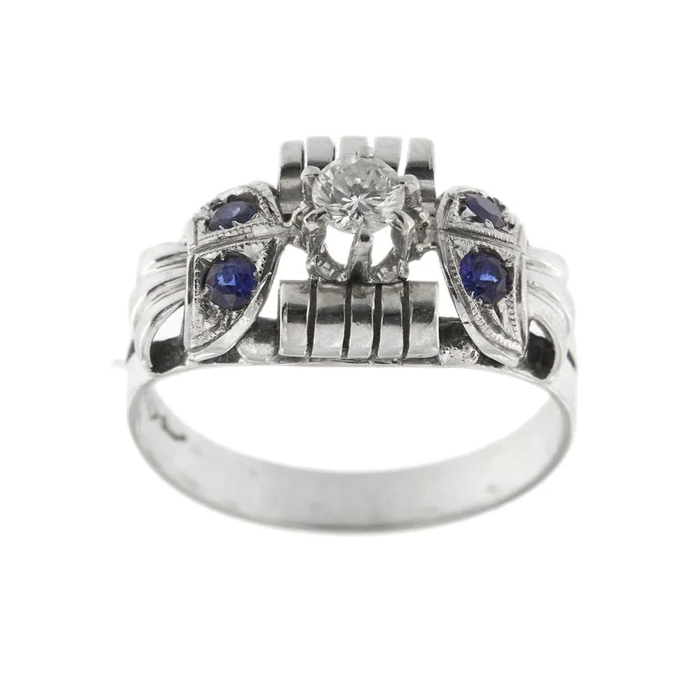 Bague avec saphirs et diamants sold by 58 Facettes product image thumbnail 5
