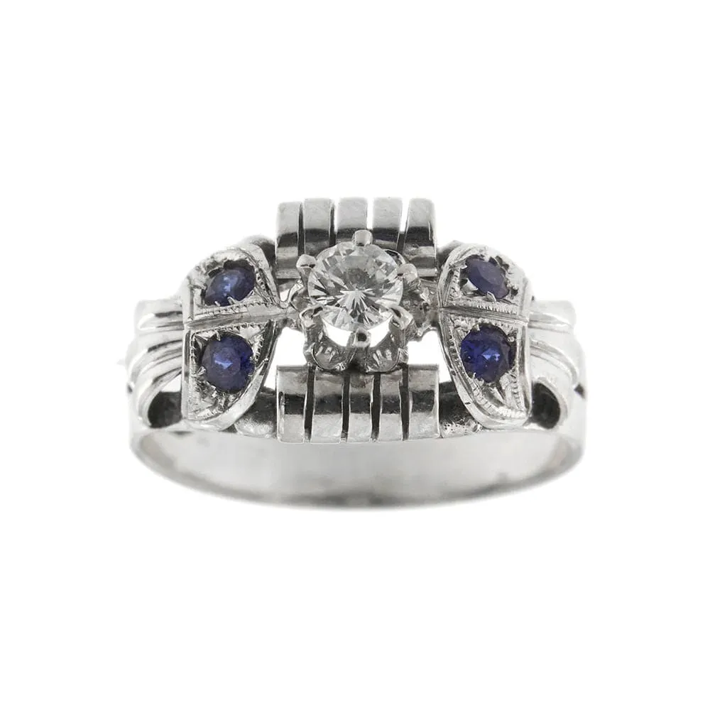 Bague avec saphirs et diamants sold by 58 Facettes product image thumbnail 2