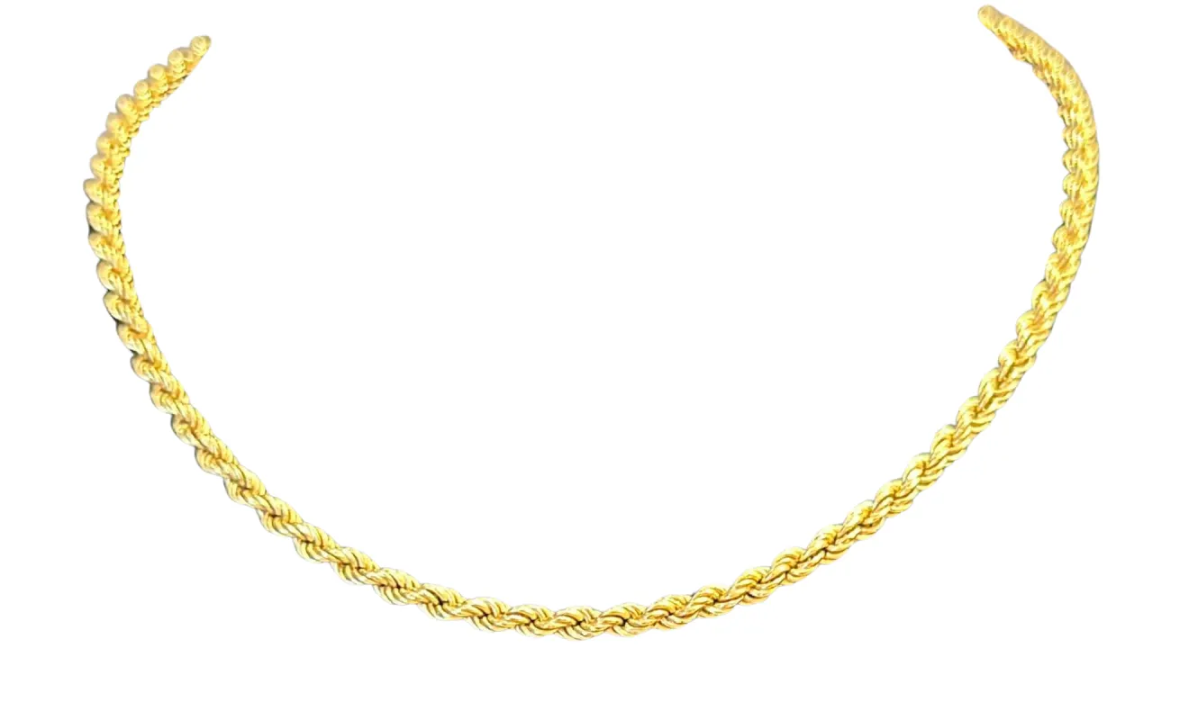 Collier maille corde or jaune sold by 58 Facettes