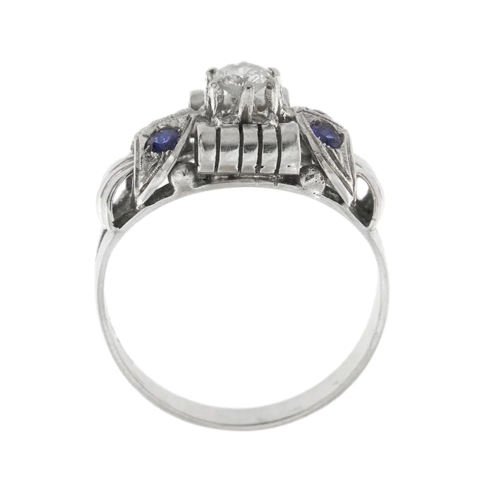 Bague avec saphirs et diamants sold by 58 Facettes product image thumbnail 3