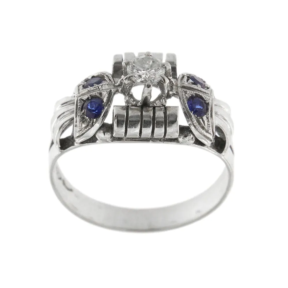 Bague avec saphirs et diamants sold by 58 Facettes product image thumbnail 4