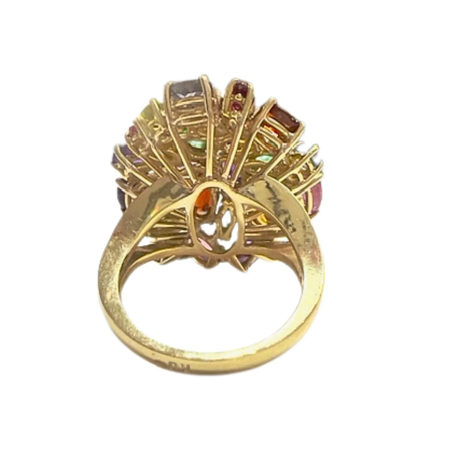 BAGUE EN OR avec AIGUE-MARINE ET DIVERSES GEMMES NATURELLES sold by 58 Facettes product image thumbnail 4