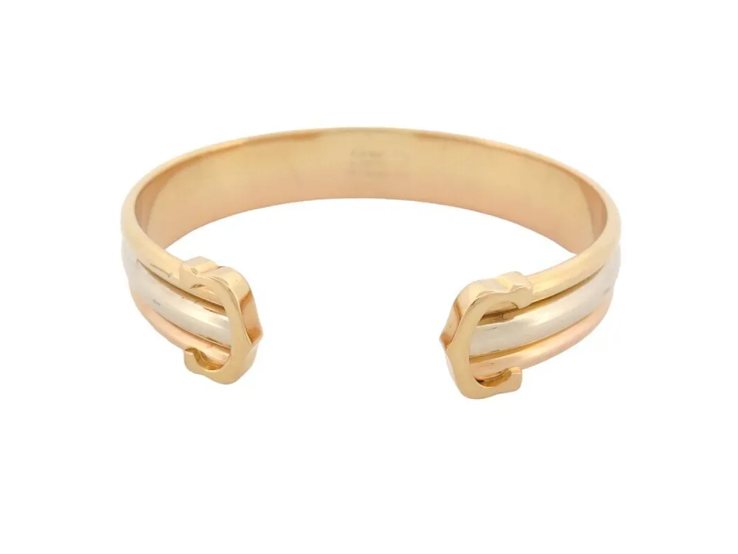 vintage bracelet CARTIER double c 3 ors triple sold by 58 Facettes
