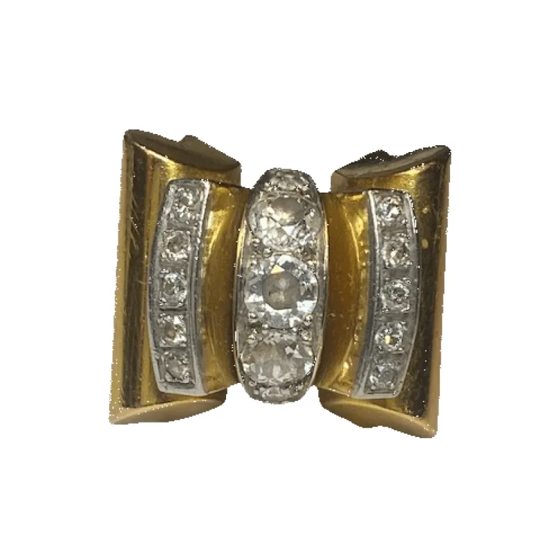 BAGUE TANK OR PLATINE DIAMANTS sold by 58 Facettes