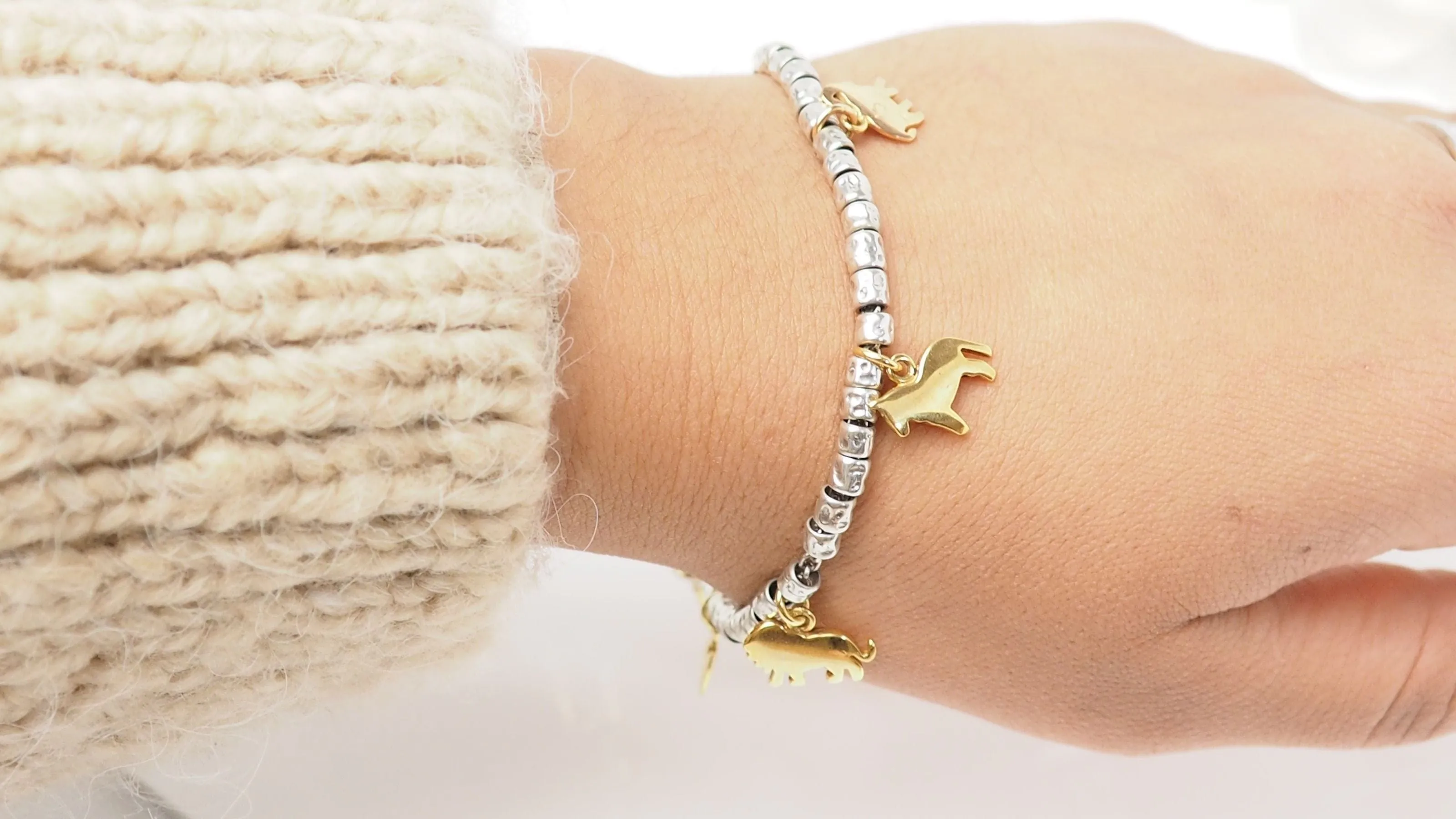 Bracelet breloques Dodo en or jaune et argent sold by 58 Facettes product image thumbnail 2