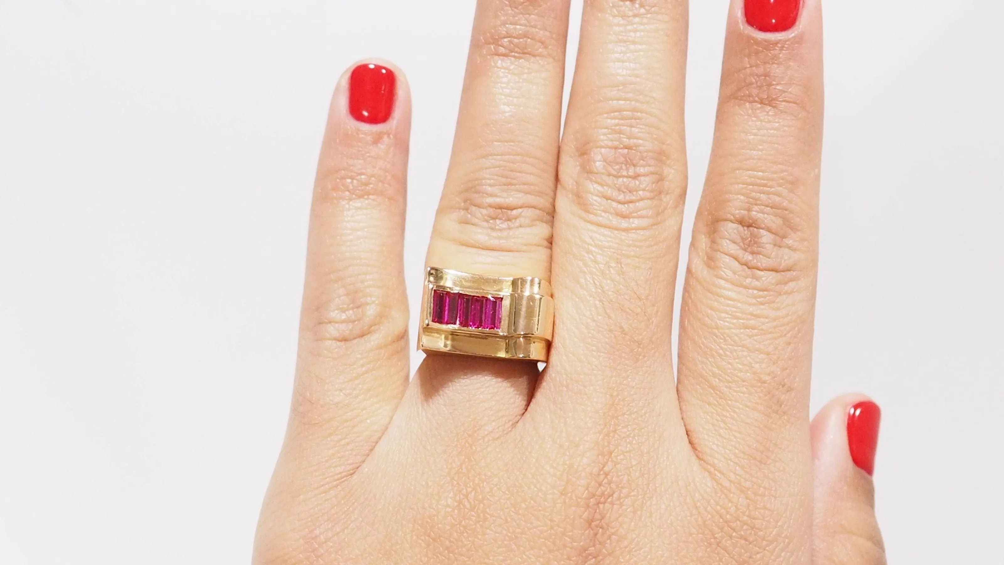 Bague Tank Or Rubis sold by 58 Facettes product image thumbnail 2