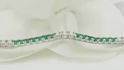 Bracelet émeraudes et diamants sold by 58 Facettes