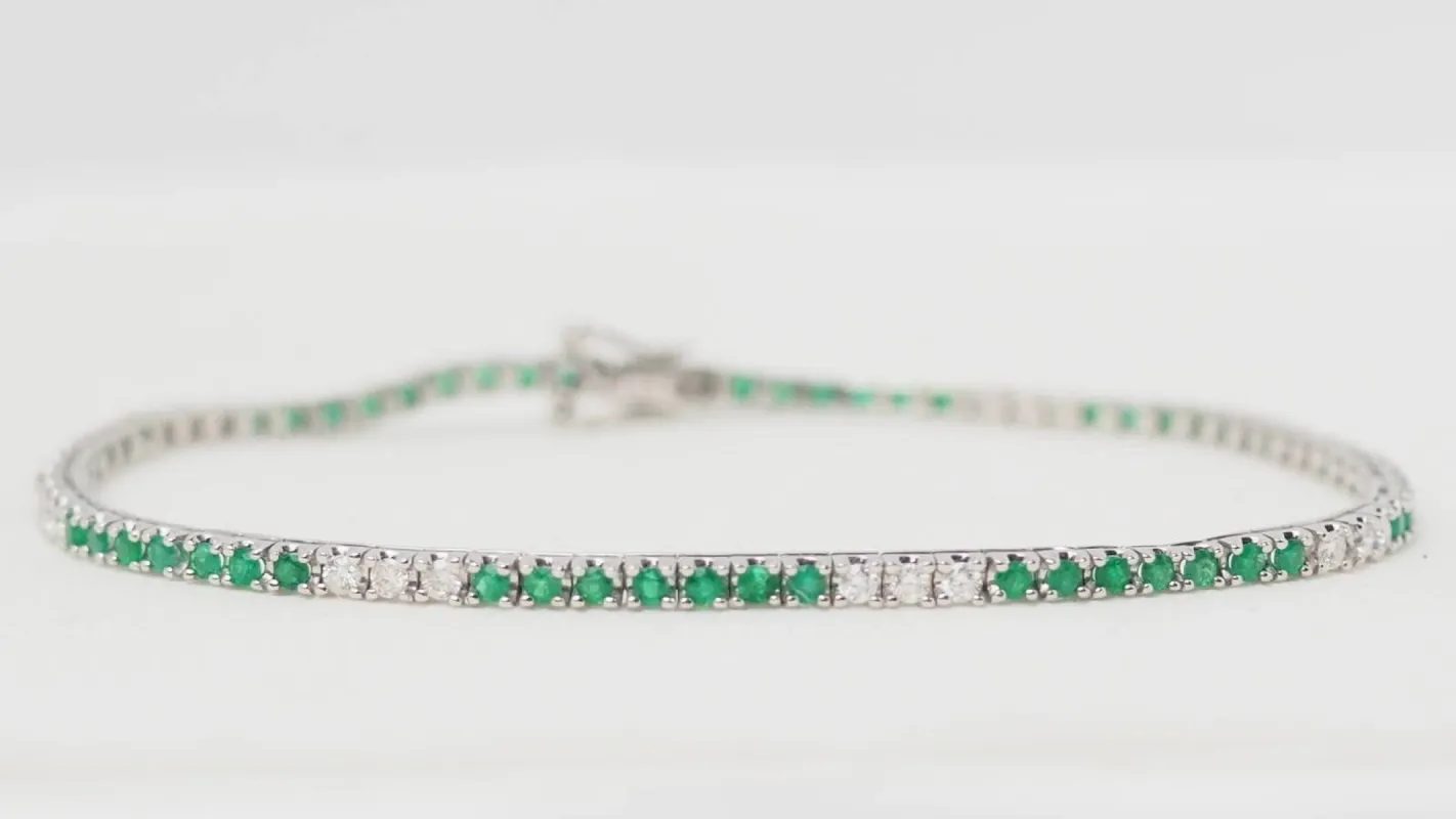 Bracelet émeraudes et diamants sold by 58 Facettes