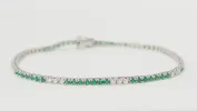 Bracelet émeraudes et diamants sold by 58 Facettes