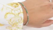 Bracelet émeraudes et diamants sold by 58 Facettes