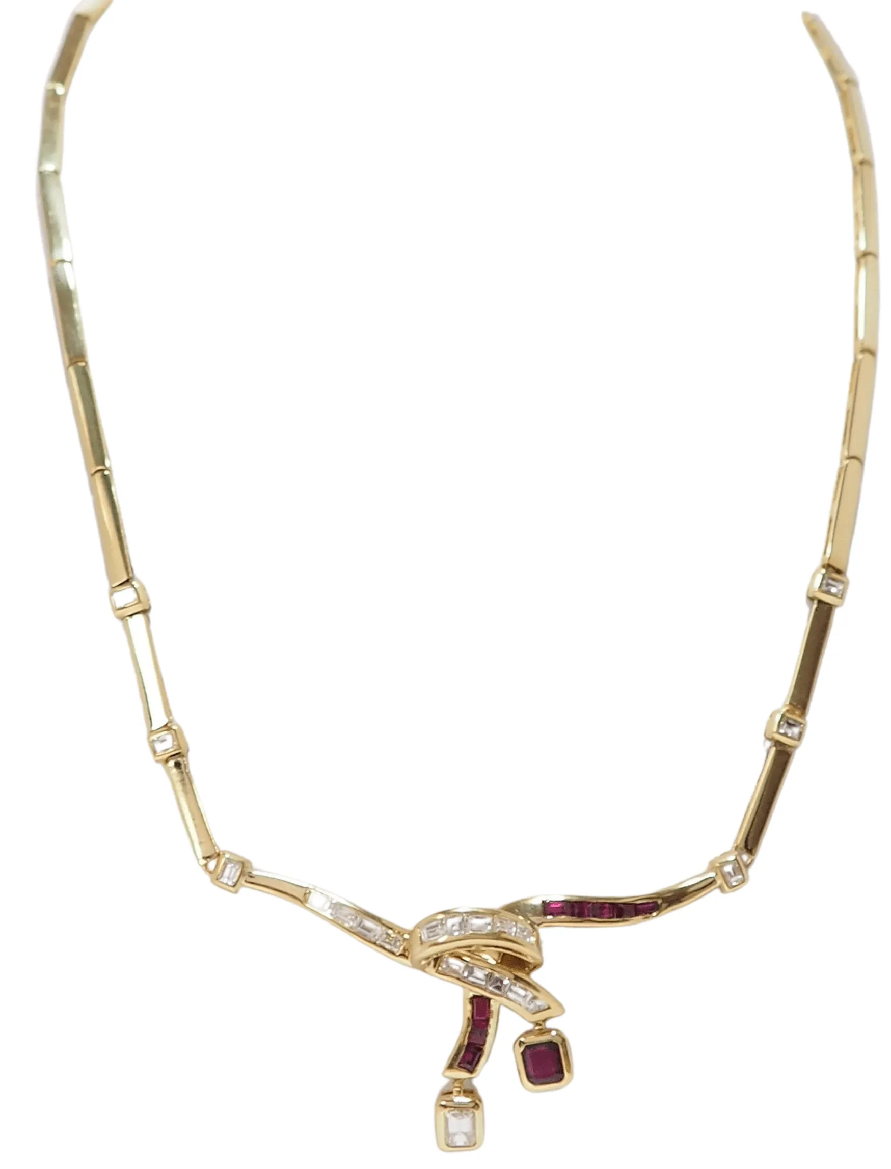 Collier vintage diamants et rubis sold by 58 Facettes