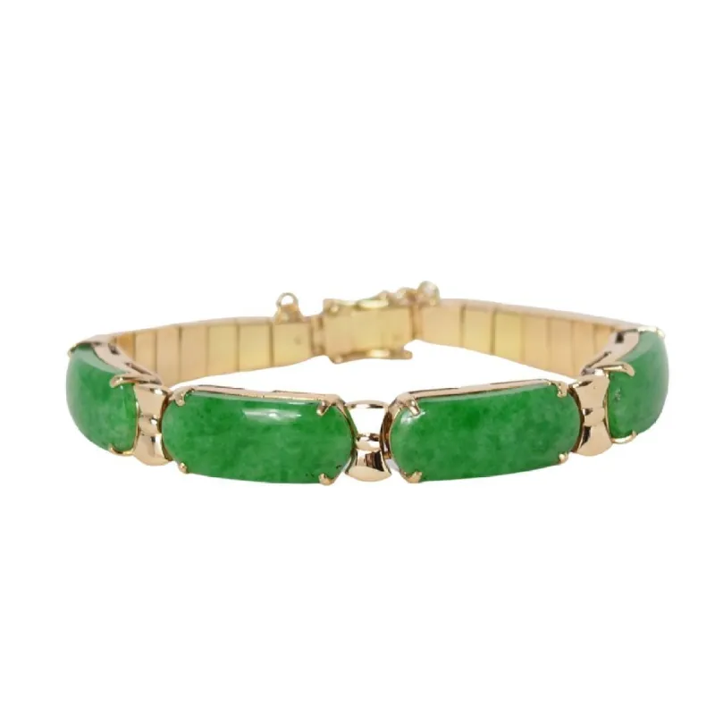 Bracelet vintage Or jaune Jade Diamants sold by 58 Facettes