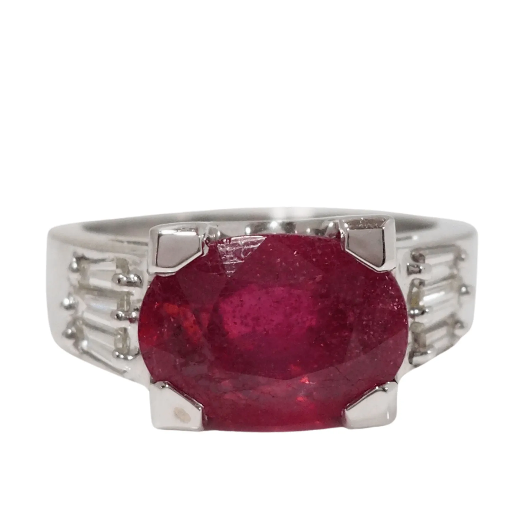 Bague en Or Blanc Rubis & Diamants sold by 58 Facettes