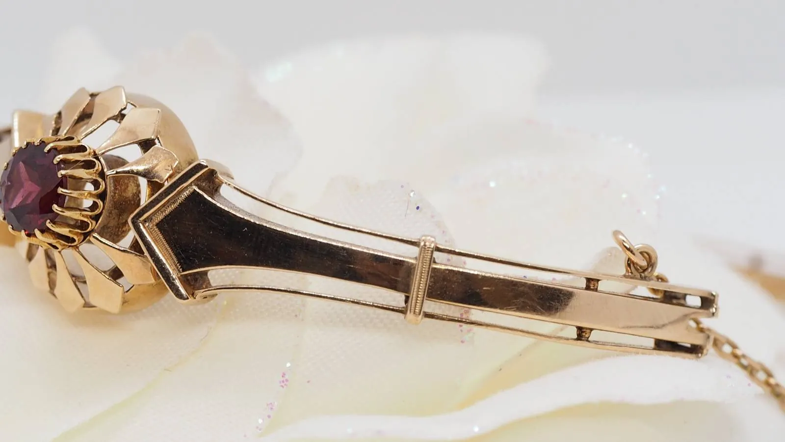 Bracelet en Or rose et Grenat sold by 58 Facettes product image thumbnail 4