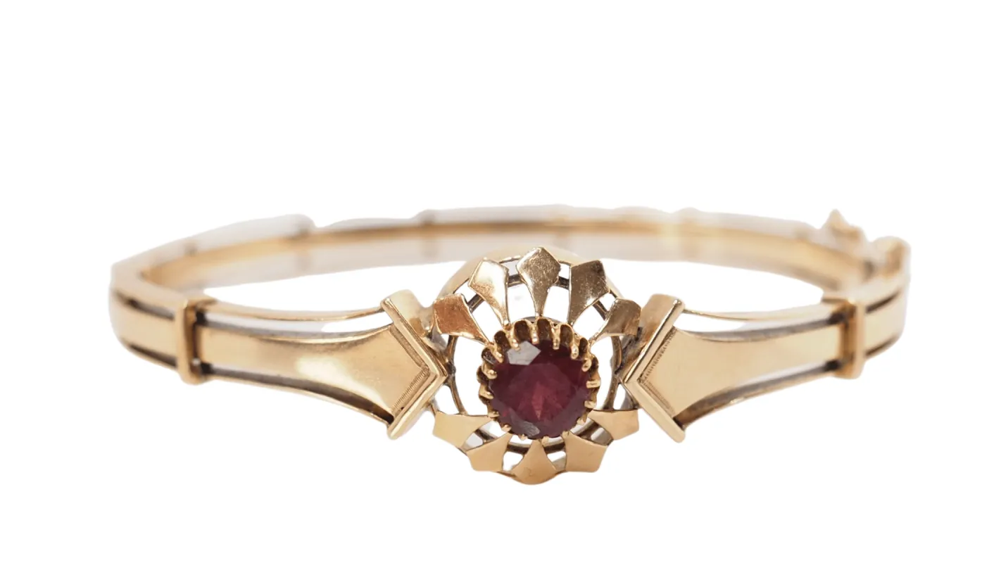 Bracelet en Or rose et Grenat sold by 58 Facettes