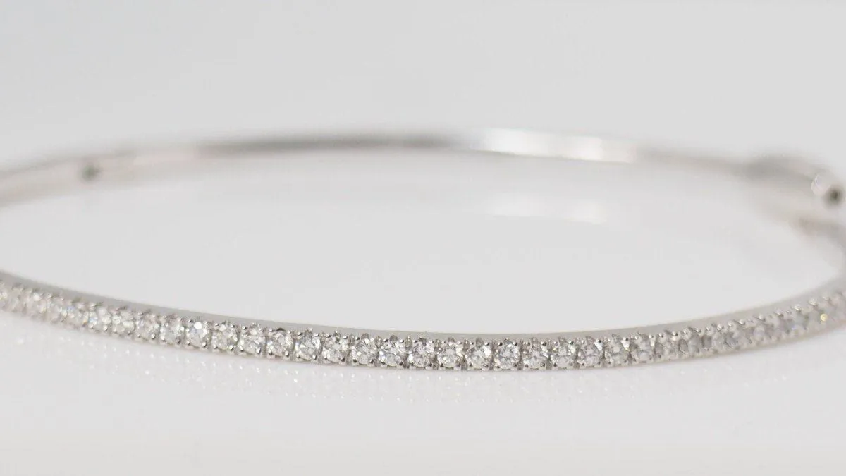 Bracelet Jonc Or blanc Diamants sold by 58 Facettes product image thumbnail 4
