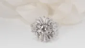 Bague vintage en or blanc et diamants sold by 58 Facettes