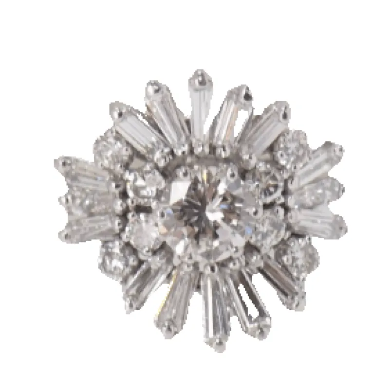 Bague vintage en or blanc et diamants sold by 58 Facettes