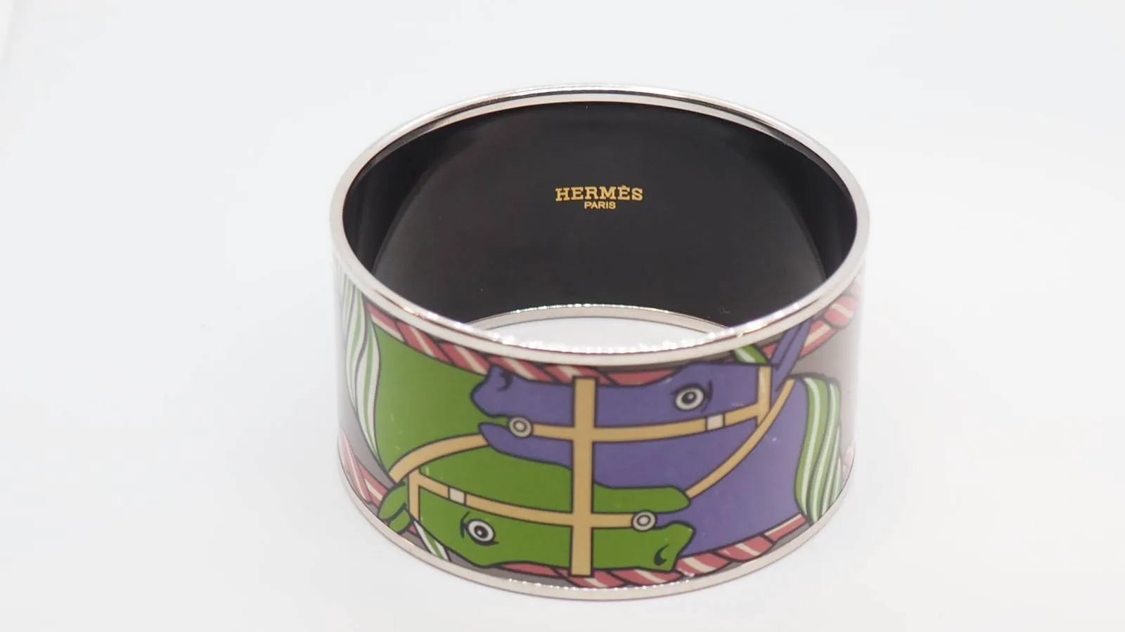 Bracelet Hermès en métal argenté émaillé sold by 58 Facettes product image thumbnail 4
