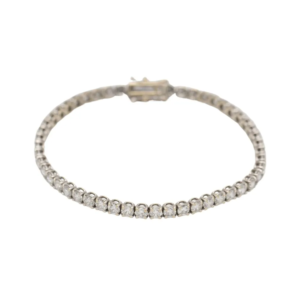 bracelet rivière en or blanc avec diamants sold by 58 Facettes product image thumbnail 2