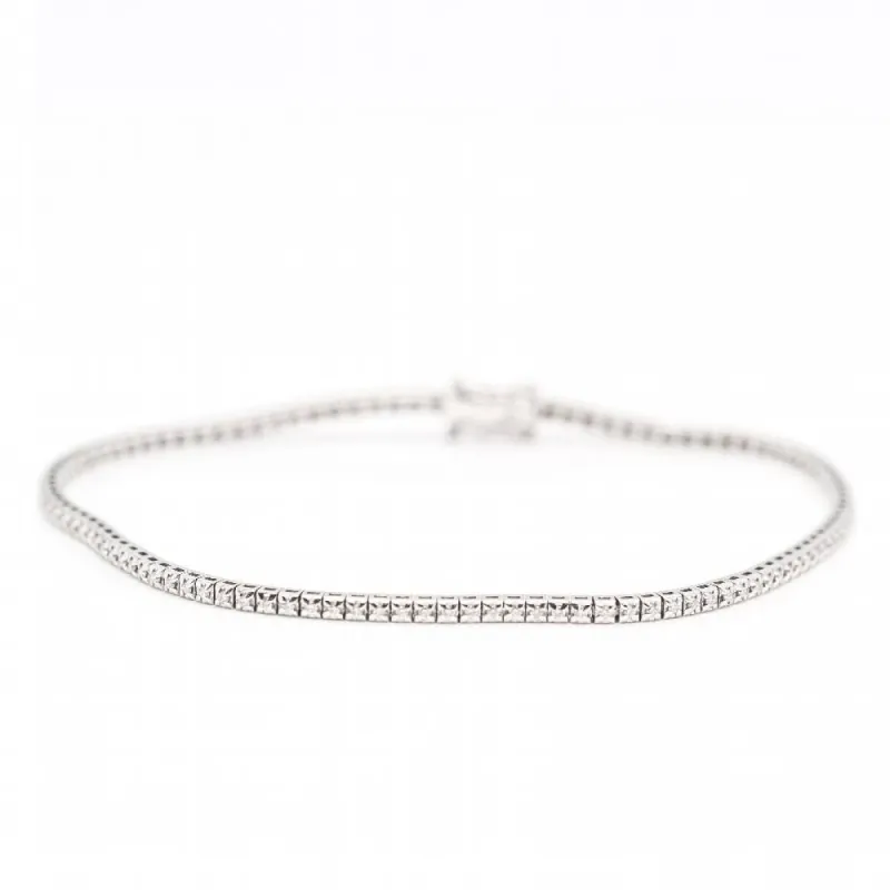 Bracelet Rivière en or blanc et diamants sold by 58 Facettes