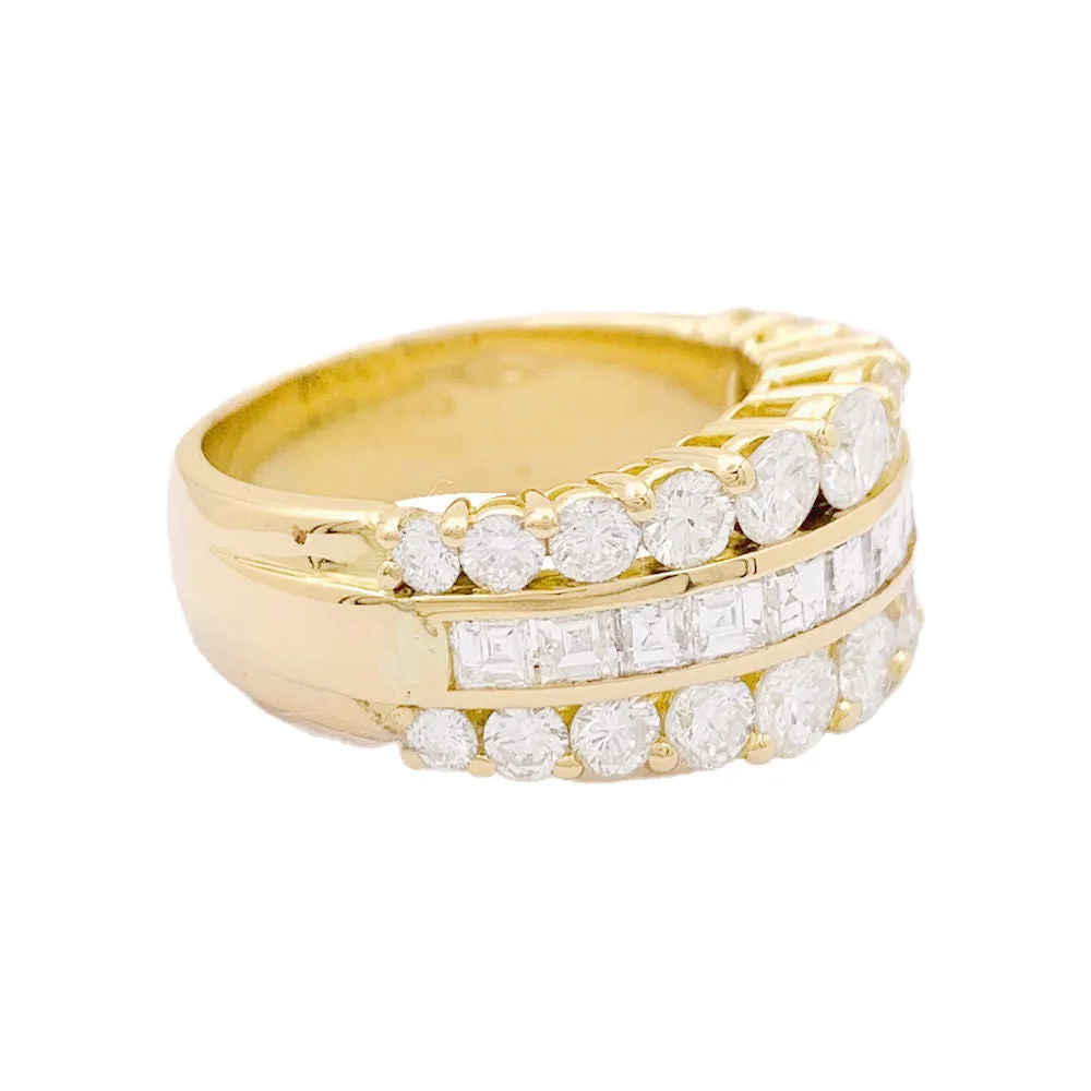 Bague bandeau diamants et or jaune. sold by 58 Facettes product image thumbnail 2