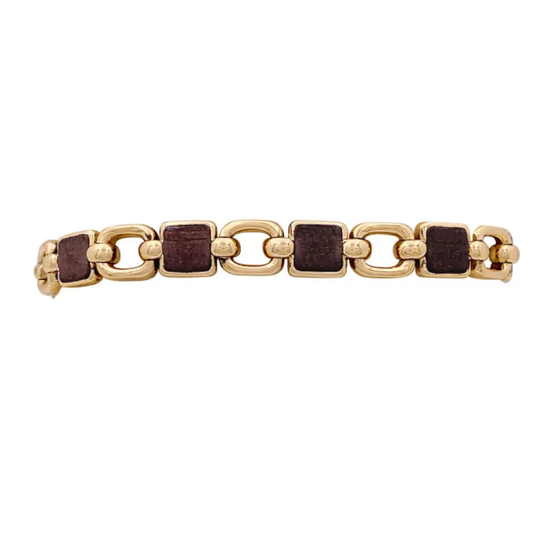 Bracelet vintage Van Cleef & Arpels, or jaune, bois d'amourette. sold by 58 Facettes