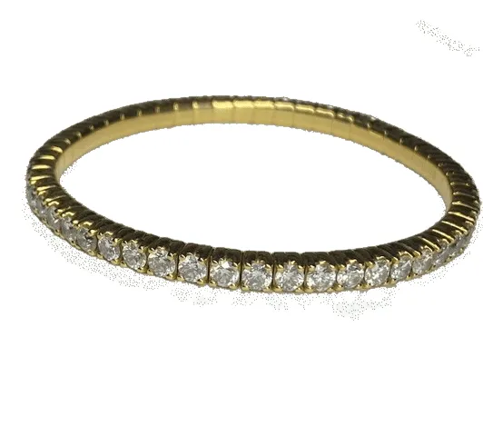 Bracelet rivière or jaune diamants sold by 58 Facettes