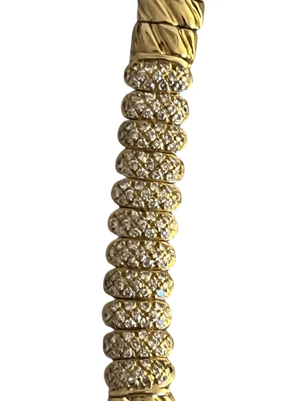 Bracelet Souple Or Jaune Diamants made by 58 Facettes