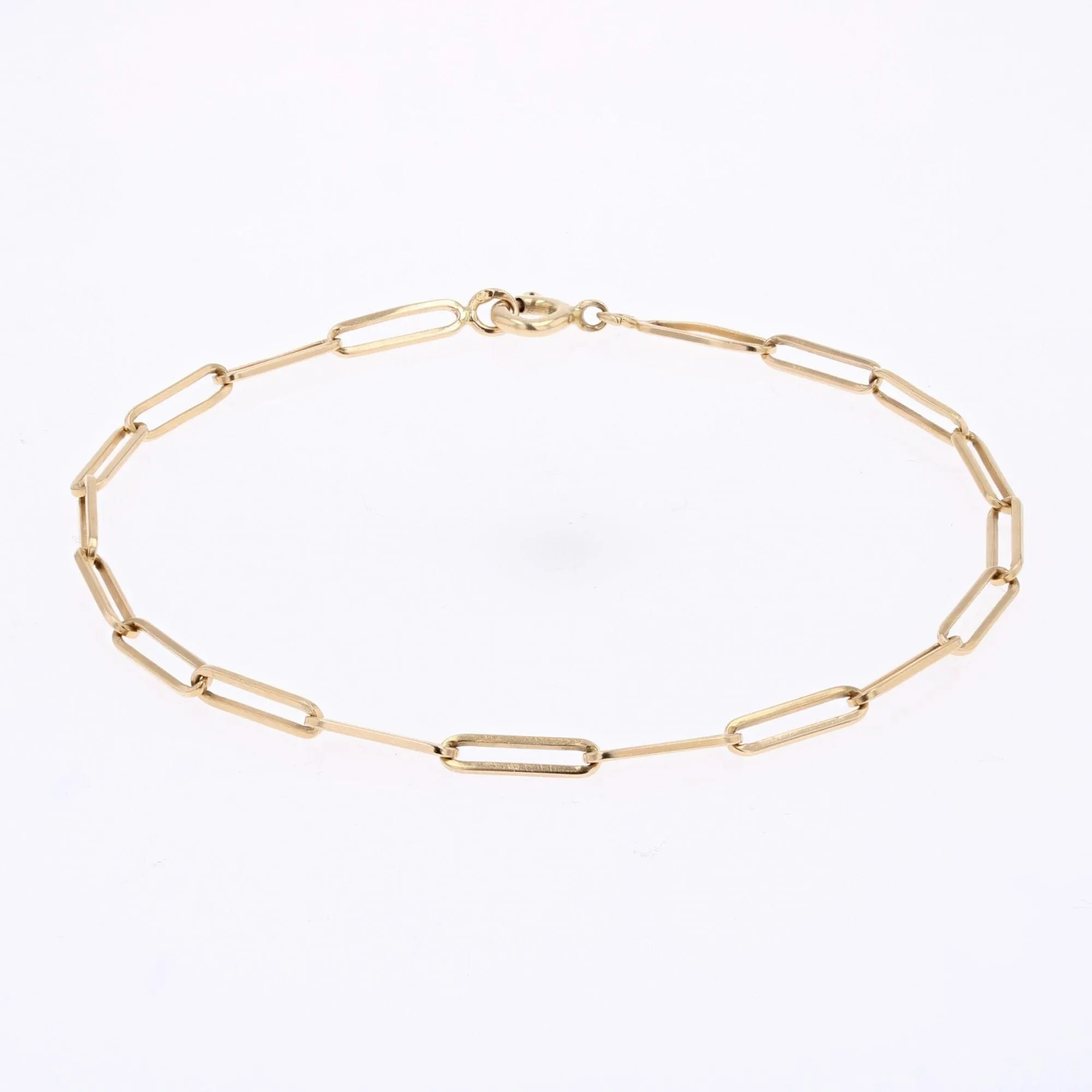 Bracelet fin or jaune maillons rectangulaires sold by 58 Facettes product image thumbnail 3