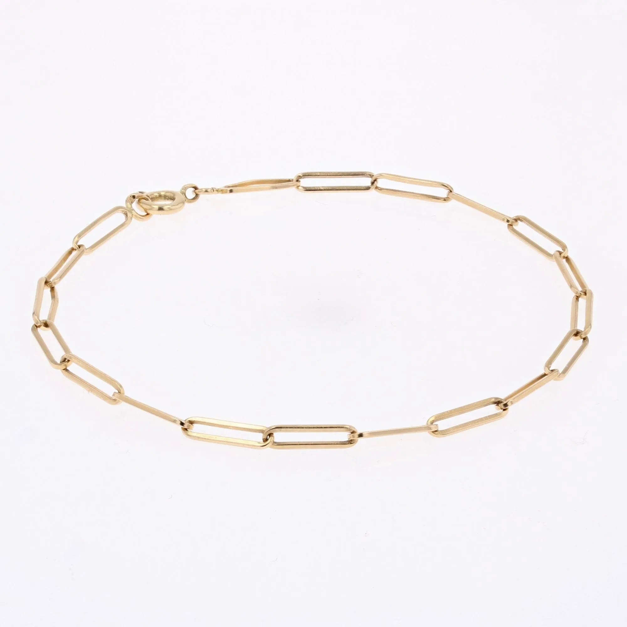 Bracelet fin or jaune maillons rectangulaires sold by 58 Facettes product image thumbnail 4