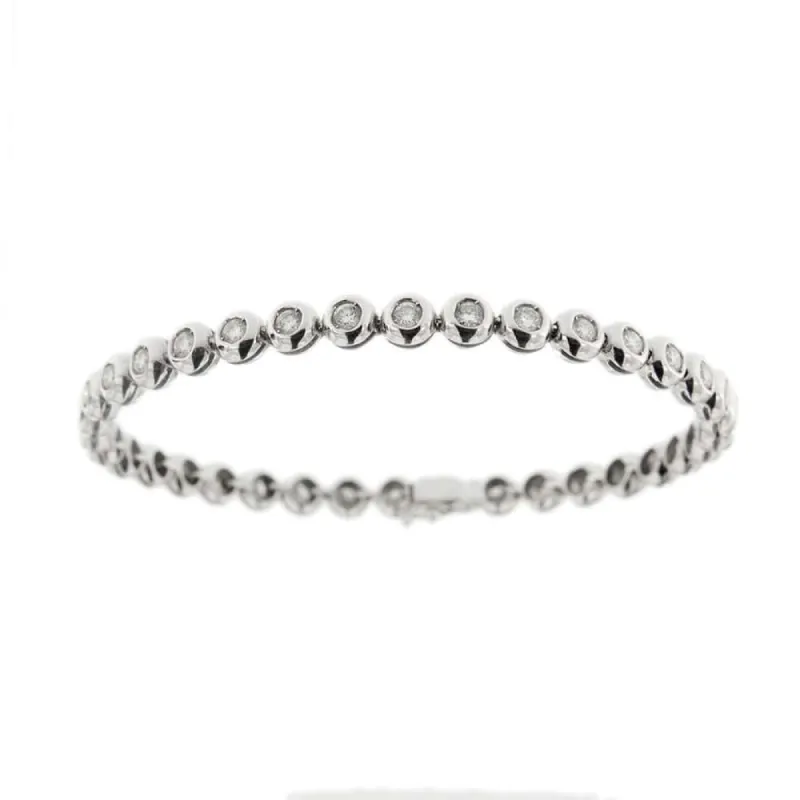 Bracelet tennis Or blanc Diamants sold by 58 Facettes