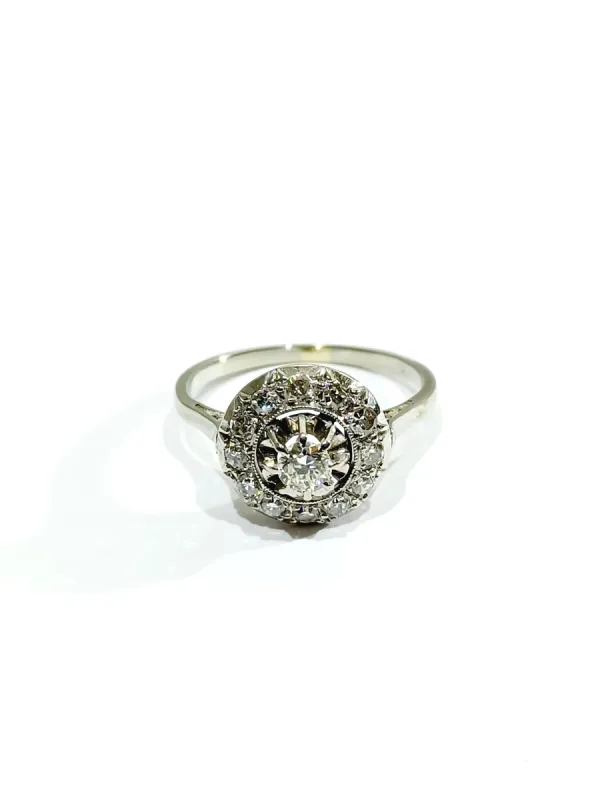 Bague Or Blanc Diamants sold by 58 Facettes