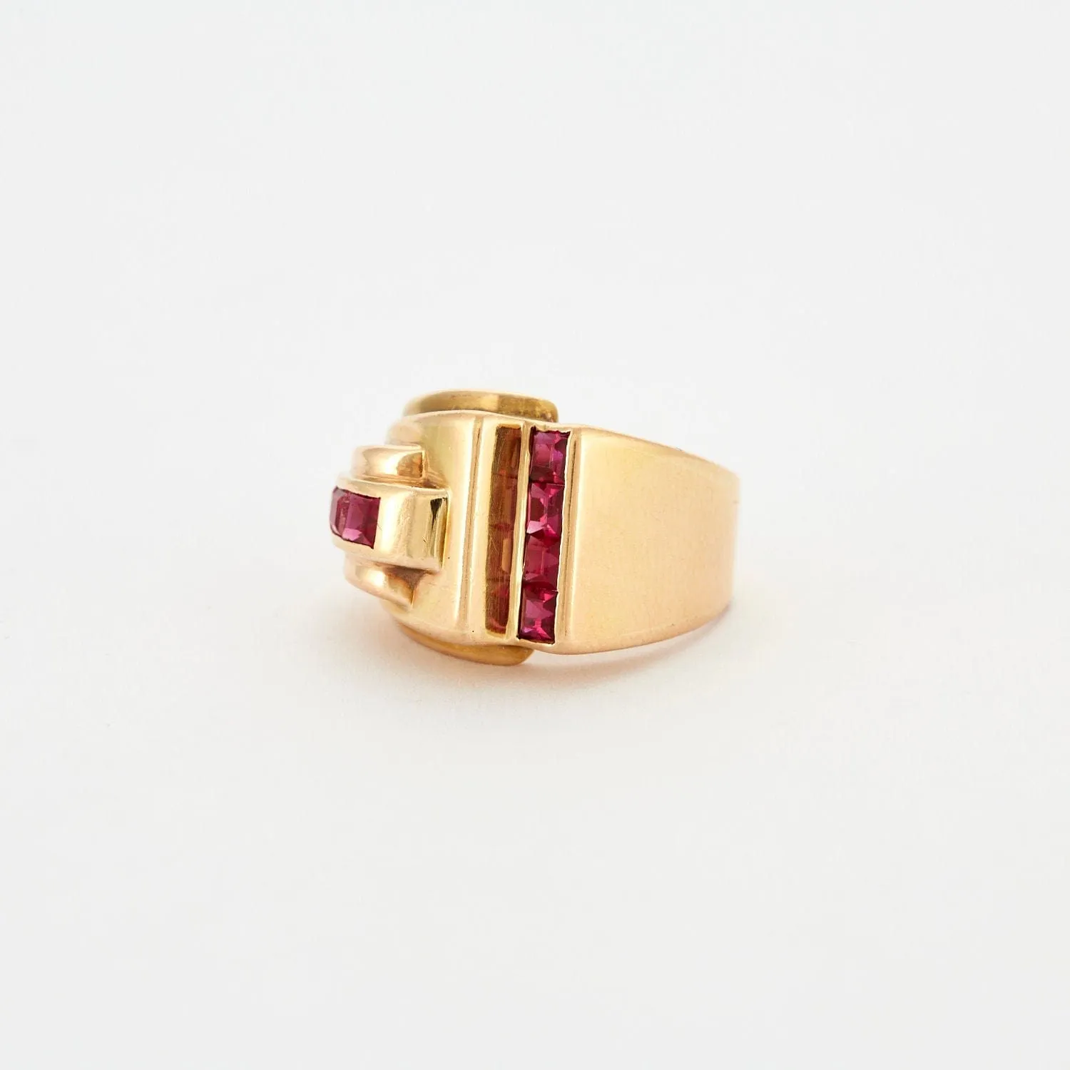 Bague Tank Or jaune Rubis sold by 58 Facettes product image thumbnail 5