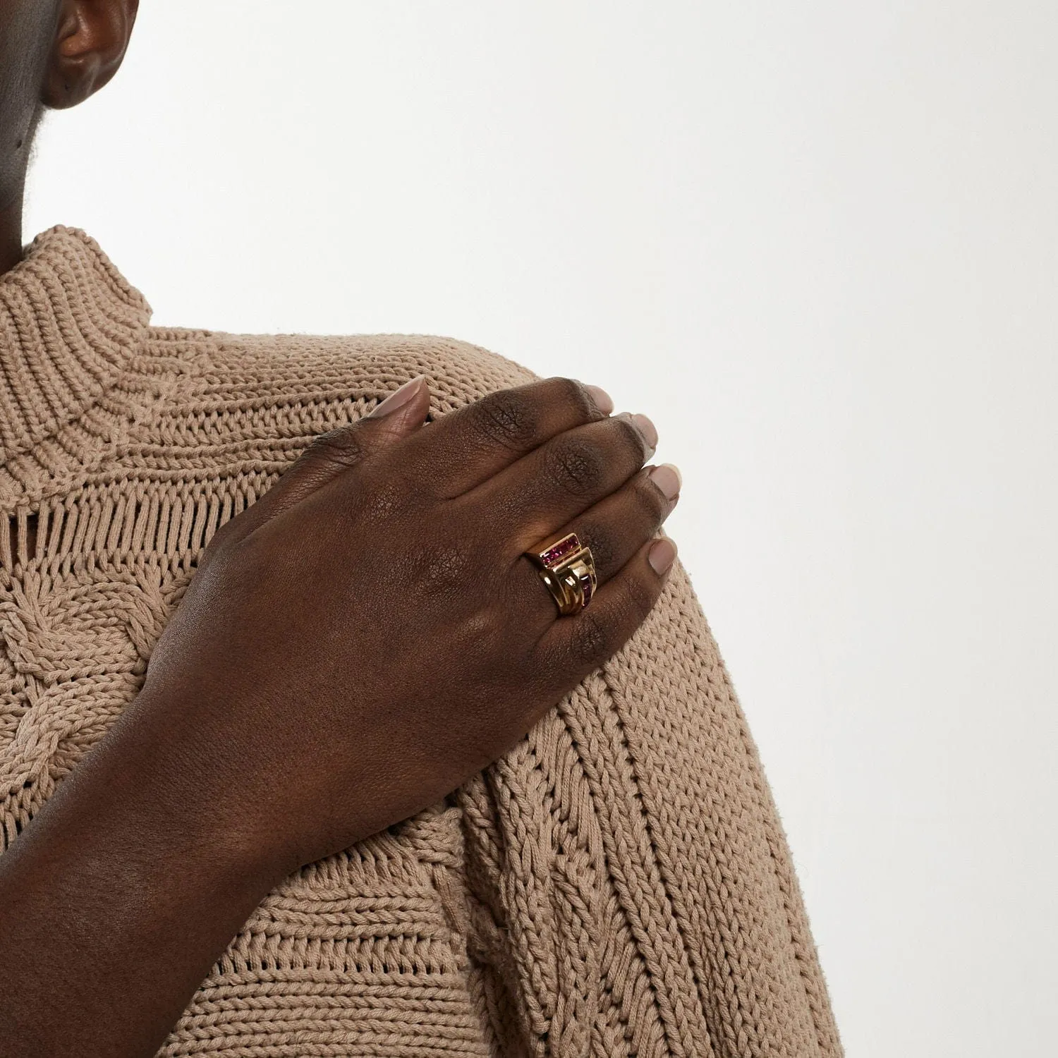 Bague Tank Or jaune Rubis sold by 58 Facettes product image thumbnail 2