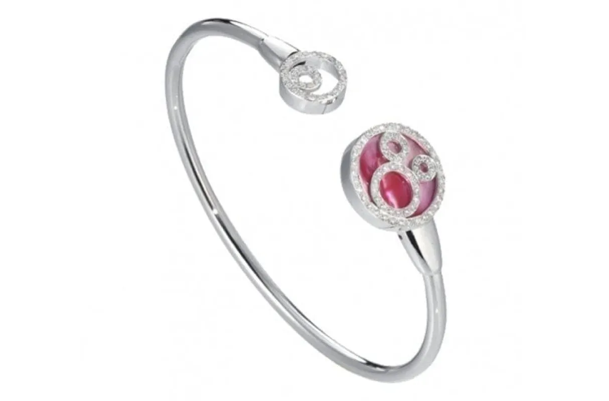 Bracelet Fulvio Mello Circle Or blanc Diamants sold by 58 Facettes