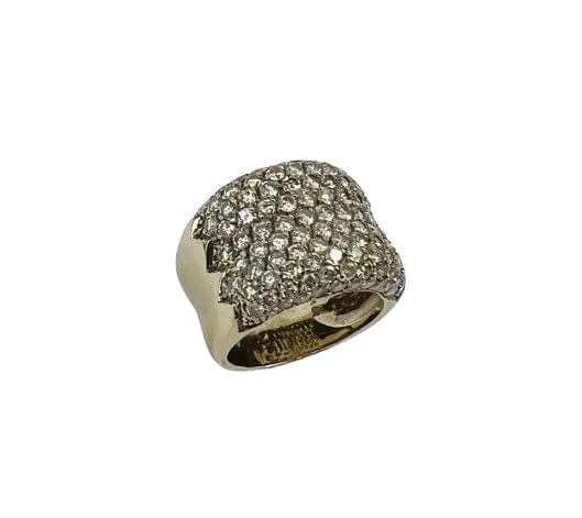 Bague Bandeau Or jaune Pavage Diamants sold by 58 Facettes product image thumbnail 4