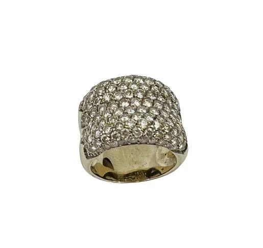 Bague Bandeau Or jaune Pavage Diamants sold by 58 Facettes