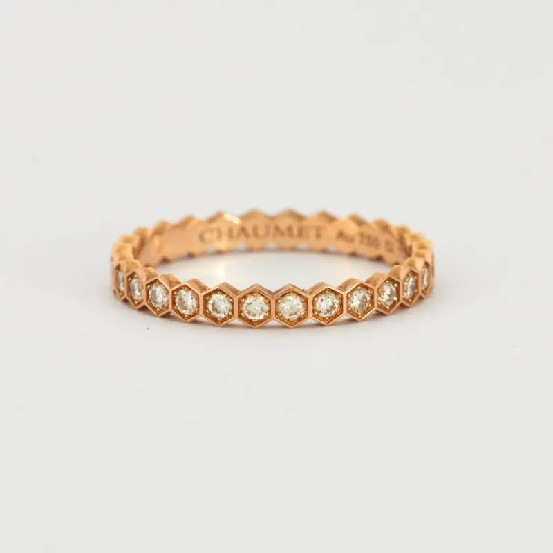 CHAUMET - Bague "Bee My Love" Diamants Or Rose made by 58 Facettes