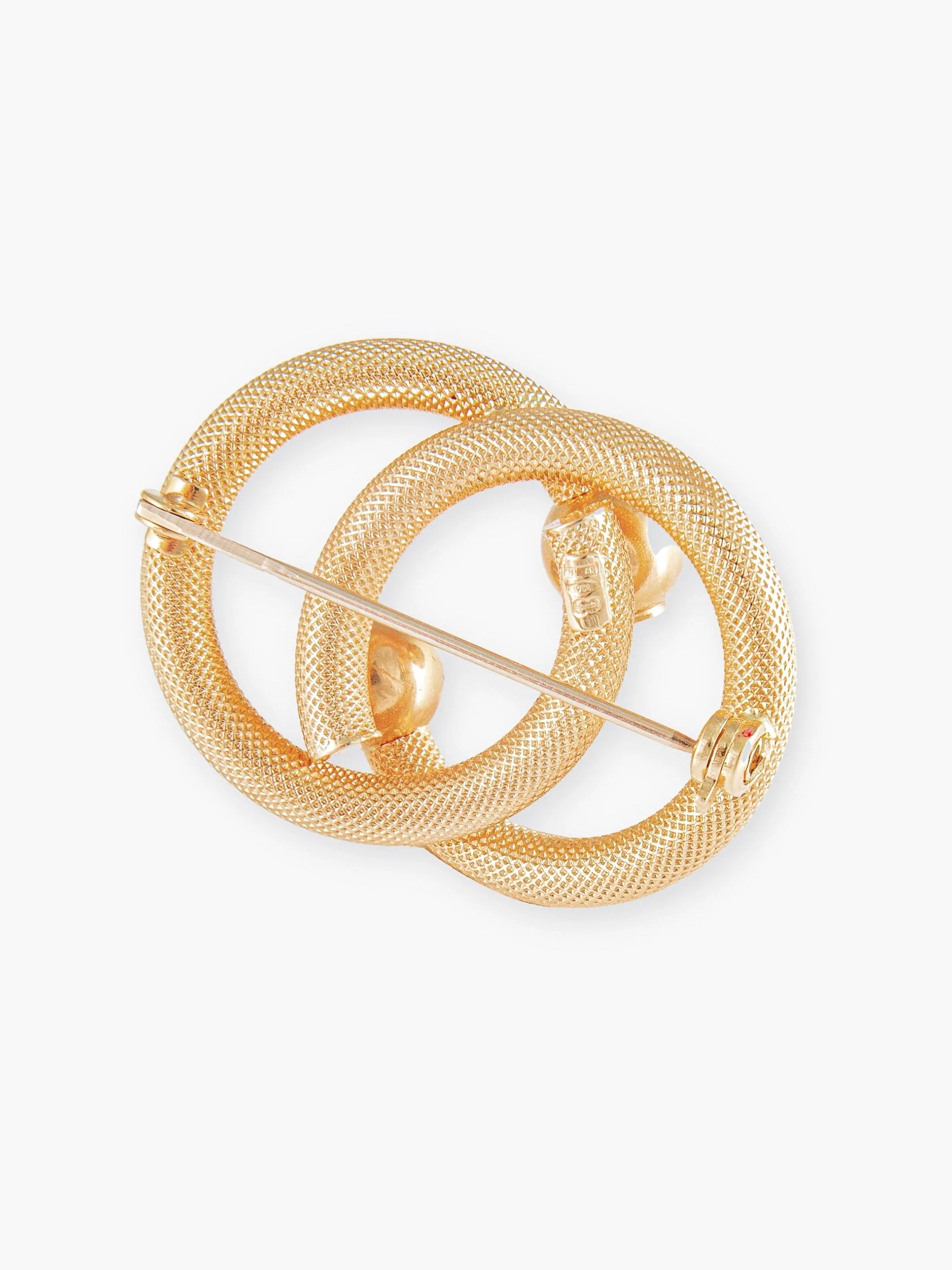 Broche Cercles Enlacés, Or Jaune sold by 58 Facettes product image thumbnail 2