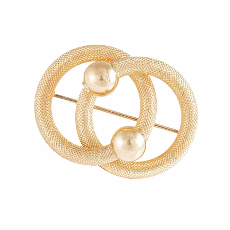 Broche Cercles Enlacés, Or Jaune sold by 58 Facettes