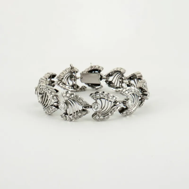 Bracelet Platine Or et Diamants sold by 58 Facettes